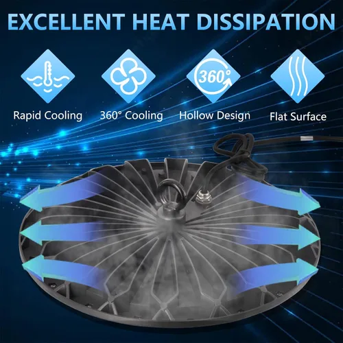Miniatura 3 de 100W 10000LM UFO LED High Bay Light Luz LED Super Brillante ED High Bay Shop Luz blanca 6500K Luz de día, iluminación comercial de alta bahía