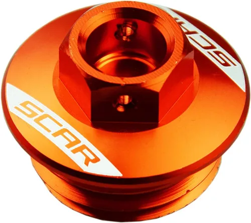Miniatura 3 de SCAR Tapón de llenado de aceite compatible con HONDA CRF CRFX 250 450 250R 450R 250RX 18-26 - Rojo