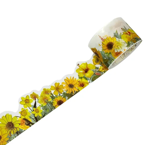 Miniatura 9 de allydrew Cinta washi de lámina dorada metálica floral paisaje, 1.181 in x 9.8 ft, violetas dulces