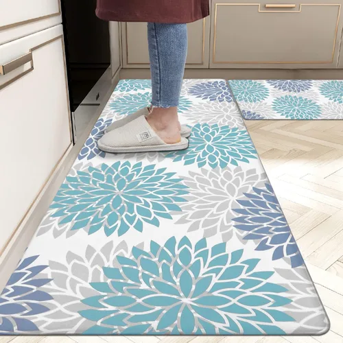 Miniatura 34 de HEBE Tapete de cocina acolchado, antifatiga, de 20 x 71 pulgadas, antideslizante, impermeable, ergonómico, cómodo para oficina, fregadero