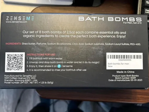 Miniatura 9 de Bombas de baño para hombres, juego de regalo de 8 bombas de baño orgánicas perfumadas hechas a mano de 2.5 onzas con aceites esenciales naturales