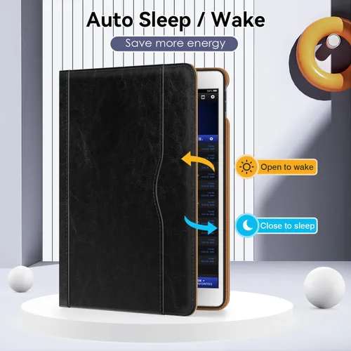 Miniatura 3 de OKP Funda para iPad de 9ª generación 2021/8ª generación 2020/7ª generación 2019 de 10.2 pulgadas, funda con visión multiángulo, cuero PU con soporte