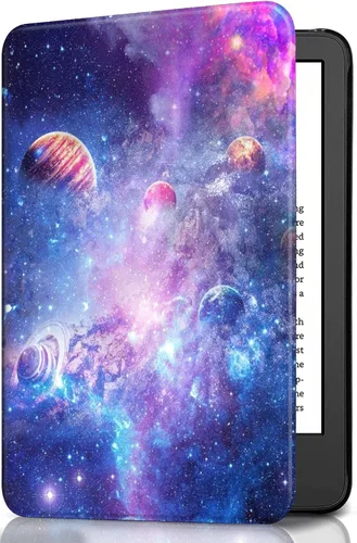 Miniatura 29 de Funda para Kindle básico de 6 pulgadas (11.ª generación), múltiples ángulos, piel sintética, delgada, con función de encendido y apagado automático