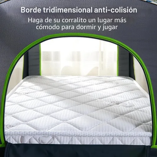 Miniatura 6 de Colchón Pack and Play - 38" x 26" - Colchón de Patio de Juegos de Tela de Punto Premium con Refuerzo de Seguridad - Se Adapta a Graco & Baby Trend &