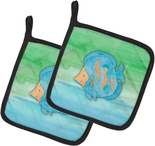 Caroline's Treasures BB7419PTHD - Juego de soportes para ollas de cocina resistentes al calor, juego de almohadillas calientes para cocinar,