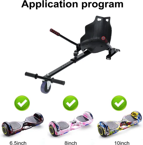 Miniatura 6 de Accesorio de asiento para aeropatineta, accesorio para Go Kart de 6.5 pulgadas, 8 pulgadas, 10 pulgadas, longitud de marco ajustable, accesorio