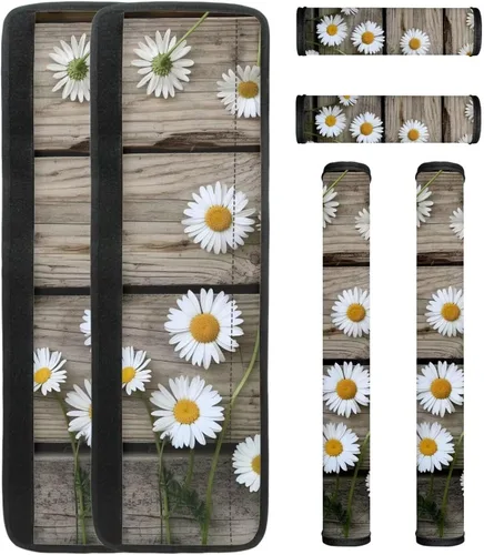 Miniatura 13 de Juego de 6 fundas para manijas de puerta con diseño de margaritas y flores americanas, 4 de julio, Día de la Independencia, fundas para manijas