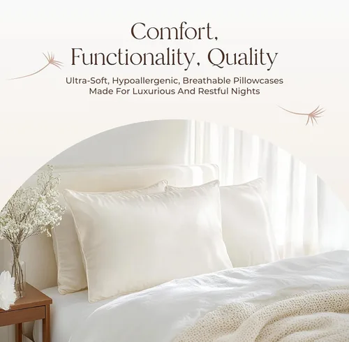 Miniatura 9 de Protector de almohada de algodón orgánico, tamaño estándar, 100% algodón, certificado GOTS, funda protectora con cremallera, hipoalergénica, lavable