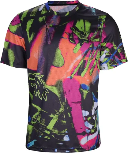 Miniatura 2 de Wisdom Leaves Camiseta de ciclismo de montaña para hombre, de manga corta, para descenso, absorbe la humedad y de secado rápido