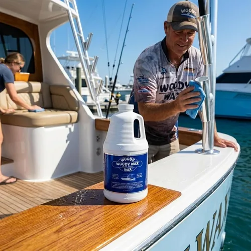 Miniatura 7 de Woody Wax Paquete de repuesto de protección para barco, cera antideslizante y restaurador de metal profesional, protección marina todo en uno