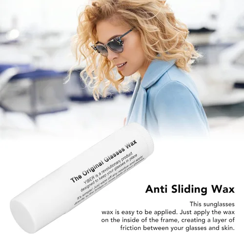 Miniatura 2 de Cera para gafas, cera de abeja pura, almohadillas para la nariz sin olor, retenedor de gafas antideslizantes con contenedor, fácil aplicación, palo