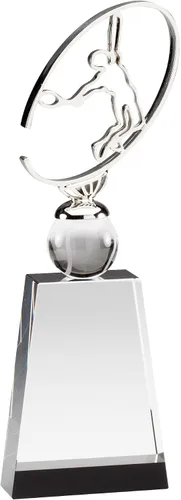 SHOP AWARDS AND GIFTS Metal and Crystal Tennis Player Trophy Award, Figure Sports Tournament Prizes,