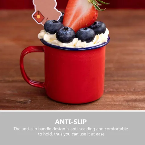 Miniatura 5 de YARNOW 4 tazas de café, taza de café de viaje esmaltada para reuniones familiares, picnics, barbacoas y más