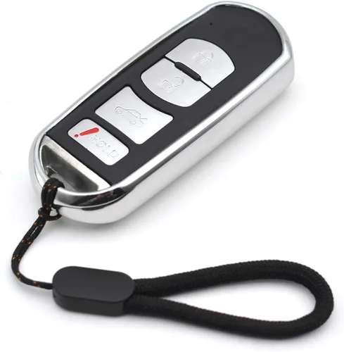 MECHCOS Compatible con Mazda 3, 6, CX-5, MX-5 Miata, Scion iA, Toyota Yaris, Yaris IA, Smart 2, 3, 4 botones, color plateado, funda protectora de