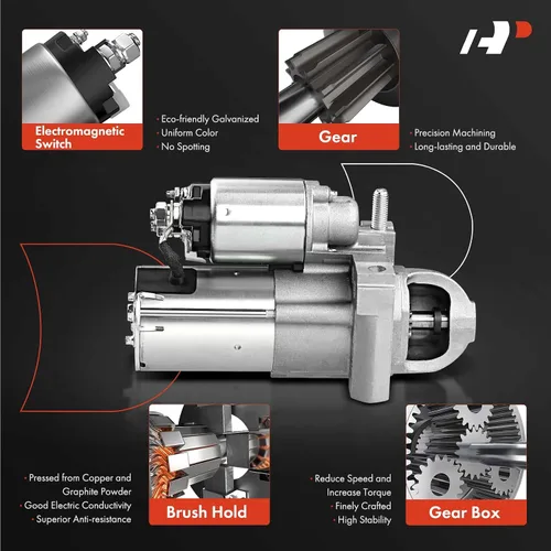 Miniatura 5 de A-Premium Motor de arranque compatible con Mitsubishi Montero 89-02, 3000GT 98-95 y Dodge Stealth 91-96 y Hyundai Sonata 90-94, V6 3.0L, 12V 1.2KW 8