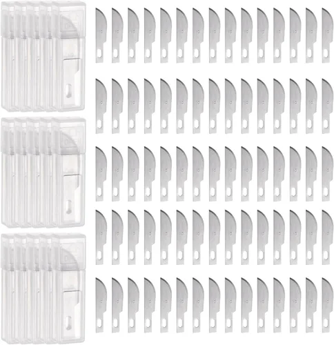 Miniatura 10 de HARFINGTON 40 cuchillas de repuesto para cuchillos Exacto #10, cuchillas de repuesto de precisión Exacto, cuchillas de repuesto para bricolaje