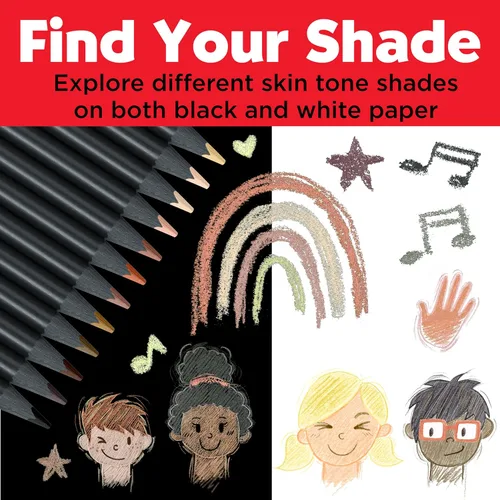 Miniatura 6 de Faber-Castell Edición Negra Lápices de Colores para Tonos de Piel: 12 Unidades, Madera Negra y Mina Super Suave, Juego de Lápices