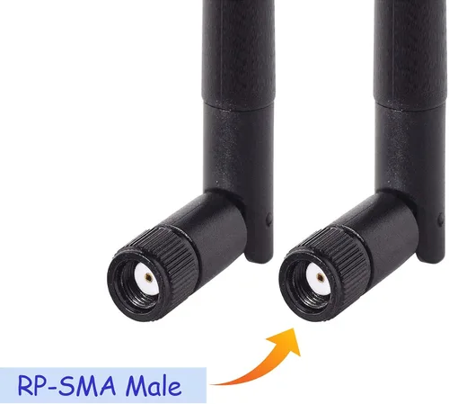 Miniatura 4 de Bingfu Dual Band WiFi 2.4GHz 5GHz 5.8GHz 3dBi MIMO RP-SMA Macho Antena Bluetooth (paquete de 2) para PC Computadora WiFi Router Tarjeta de red