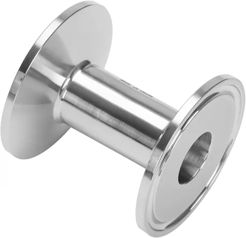 Miniatura 5 de DERNORD Tubo de carrete sanitario, 3/4 de pulgada de diámetro exterior, 2 pulgadas de longitud, acero inoxidable 304, abrazadera triple de 1.5
