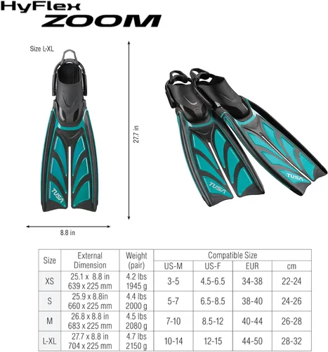 Miniatura 2 de TUSA SF-0111 Hyflex Zoom Aletas de Buceo ROSA ROSA
