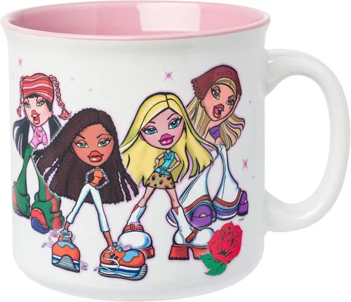 Miniatura 17 de Silver Buffalo - Taza de cerámica de campamento de Los Ositos Cariñositos con purpurina y frase «Positive Vibes» de 20 onzas Care Bears Vibes