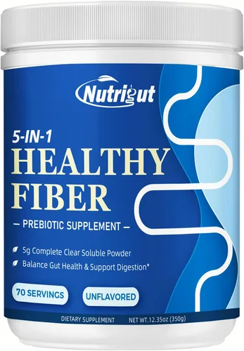 Suplemento de fibra – Suplemento de fibra prebiótica en polvo, 0.18 oz de fibra soluble en polvo con acacia e inulina para la salud digestiva diaria