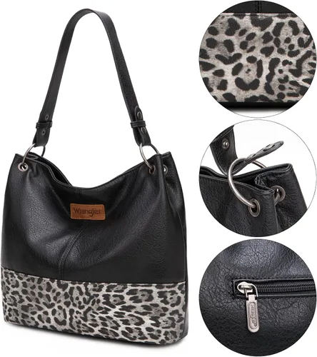 Miniatura 68 de Wrangler Hobo - Bolsas para mujer de cuero vegano con asa superior, bolsos de hombro y bolsos