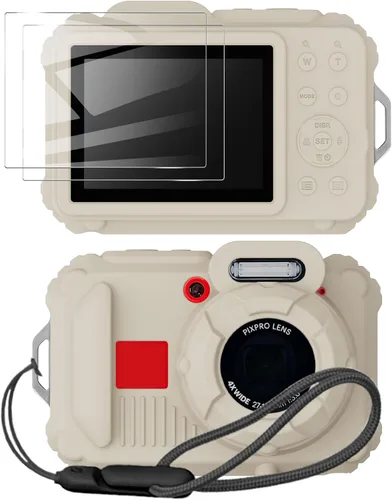 Miniatura 15 de Funda protectora de silicona para cámaras digitales Kodak Pixpro wpz2, con protector de pantalla y cordón, para accesorios Kodak Pixpro wpz2 - Negro