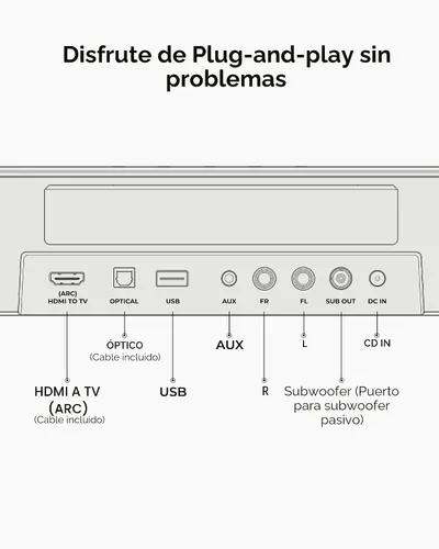 Miniatura 8 de ULTIMEA Barra de sonido envolvente de 7.1 canales para Smart TV, con 4 altavoces envolventes, potencia máxima de 330 W, barra de sonido envolvente