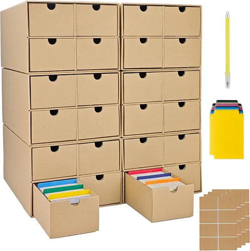 Miniatura 9 de 4 juegos de cajas de almacenamiento de tarjetas coleccionables, incluye 16-750 cajas CT y 64 divisores, más de 12000 tarjetas coleccionables