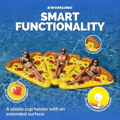 Miniatura 4 de Swimline Flotador inflable de rodaja de pizza para piscina, multicolor Rebanada de pizza