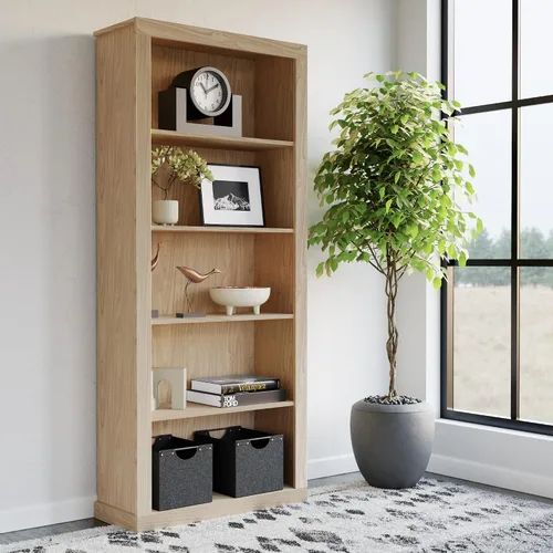 Miniatura 9 de Edenbrook Sumac - Estantería organizadora de 5 estantes para muebles de dormitorio u oficina en casa, estantería blanca de 12.8 pulgadas