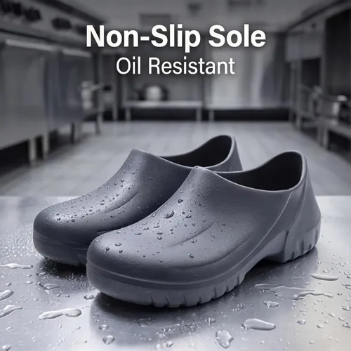 Miniatura 3 de FLIOZY Zuecos de trabajo antideslizantes para hombres y mujeres, zapatos de chef de EVA impermeables, zapatos de cocina y enfermería