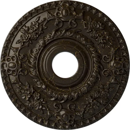 Miniatura 40 de Ekena Millwork CM18RORUS Medallón de techo de rosa, 18.0 in de diámetro exterior x 3.5 in de diámetro interior x 1.4 in de diámetro interior x 1.4