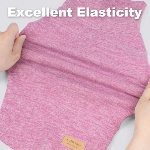 Miniatura 7 de KYEESE Paquete de 2 suéteres para perro, sudadera elástica para perros, ropa suave para mascotas, abrigos cálidos para perros, cuello alto, suéteres