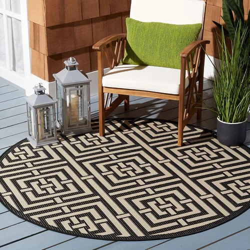 Miniatura 37 de SAFAVIEH Courtyard Collection CY6937 - Alfombra decorativa para interiores y exteriores, impermeable, fácil de limpiar, 2 pies 3 pulgadas x 6 pies 7