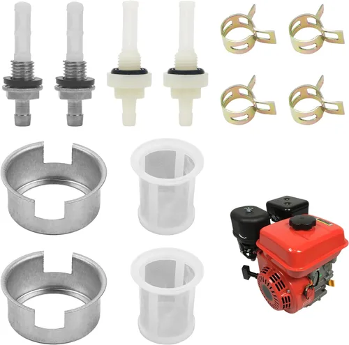 Filtro de salida de junta de tanque de combustible de gasolina, kit de pantalla de línea de combustible compatible con Predator 212 Motor pequeño
