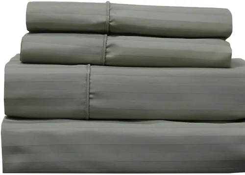 Miniatura 5 de Royal Hotel Bedding Sábanas de 650 hilos, sábanas sin arrugas, bolsillo profundo, mezcla de algodón, sábanas de satén, hipoalergénicas, 5 piezas