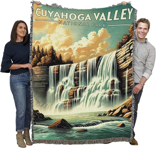 Miniatura 71 de Pure Country Weavers Manta del Parque Nacional Acadia, manta de tapiz de algodón para regalo, fabricada en los Estados Unidos, 72 x 54 pulgadas