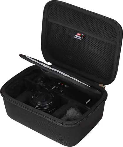 Miniatura 2 de FBLFOBELI Estuche rígido de almacenamiento EVA para Sony ZV-E10/ZV-E1/ZV-E10 II Vlog cámara digital, para trípode (GP-VPT2BT), micrófono, lente