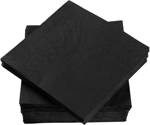 Miniatura 3 de 100 paquetes de servilletas de cóctel de 2 capas, servilletas de postre plegadas de 5 x 5 pulgadas, servilletas desechables para cena, boda