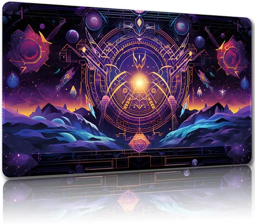 Miniatura 23 de Tapete de juego para MTG con bolsas de almacenamiento gratis, tapete de juego de 24 x 14 pulgadas TCG y alfombrillas de juego de mesa para tarjetas