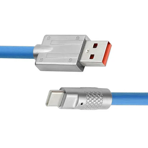 Miniatura 10 de chenyang USB A to C Silicone Cable,USB 2.0 Type C PD 15W Fast Charge Data Extension Cable Compatible with iPhone 15 Black 3.28FT/1.0M