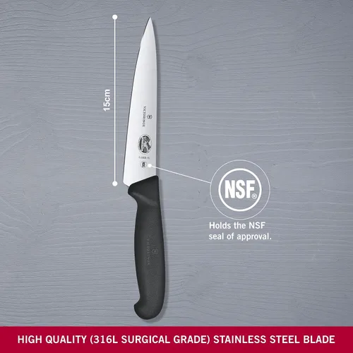 Miniatura 3 de Victorinox Chef's, Black Fibrox, 6 pulgadas.