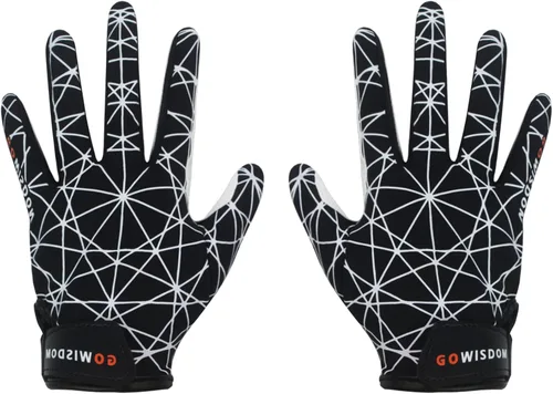 Guantes de receptor de fútbol americano juvenil, guantes de fútbol americano con agarre de silicona para niños y niñas con Super Stick