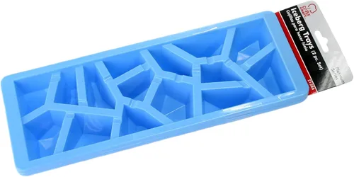 Miniatura 2 de Chef Craft Bandeja de plástico Select para cubitos de hielo, juego de 2 piezas de 10.25 pulgadas que rinde 15 cubos, azul