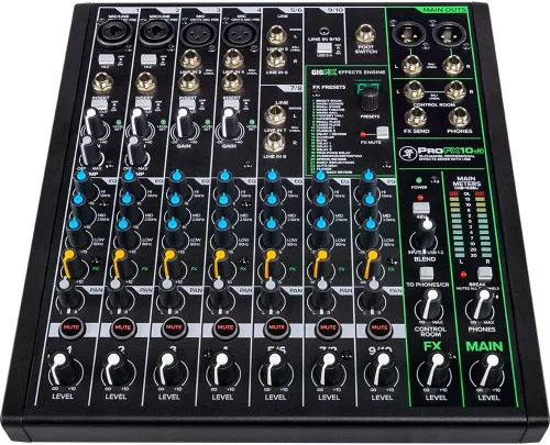 Miniatura 2 de Mackie PROFX10V3 Mezclador de efectos profesionales de 10 canales con paquete USB con auriculares Tascam cerrados Pro y estuche rígido Deco Gear