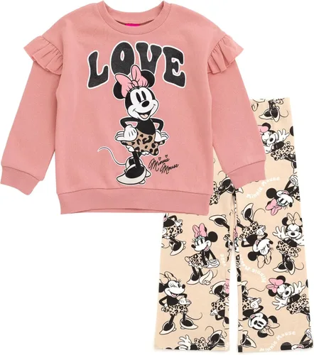 Miniatura 7 de Disney Minnie Mouse - Conjunto de sudadera de forro polar y leggings acampanados, tallas para bebés y niños grandes (18 meses - 10-12)
