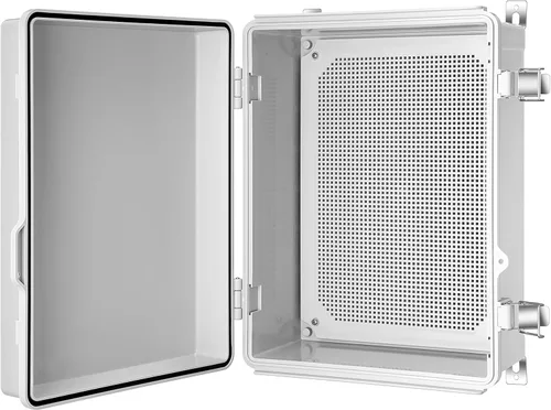 Miniatura 17 de Gratury Caja de conexiones, carcasa de plástico impermeable IP67 para proyectos eléctricos, cubierta gris con bisagras, incluye placa de montaje