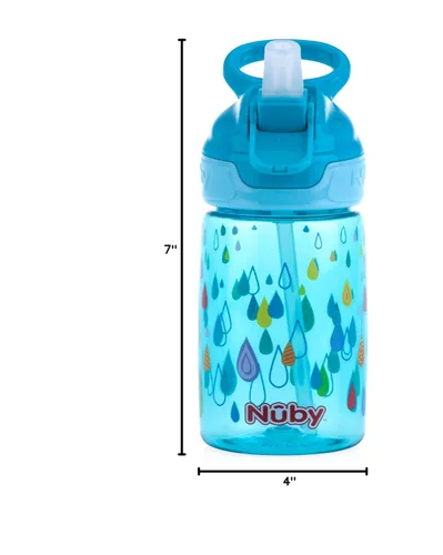 Miniatura 9 de Nuby Botella de agua impresa Flip-it Reflex con botón para llevar con boquilla suave, 12 onzas, más de 18 meses, 1 paquete, recibirás uno